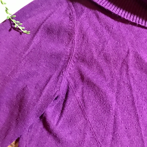 Women's Plus Size Cowl Neck Purple Sweater 2X - Picture 2 of 6